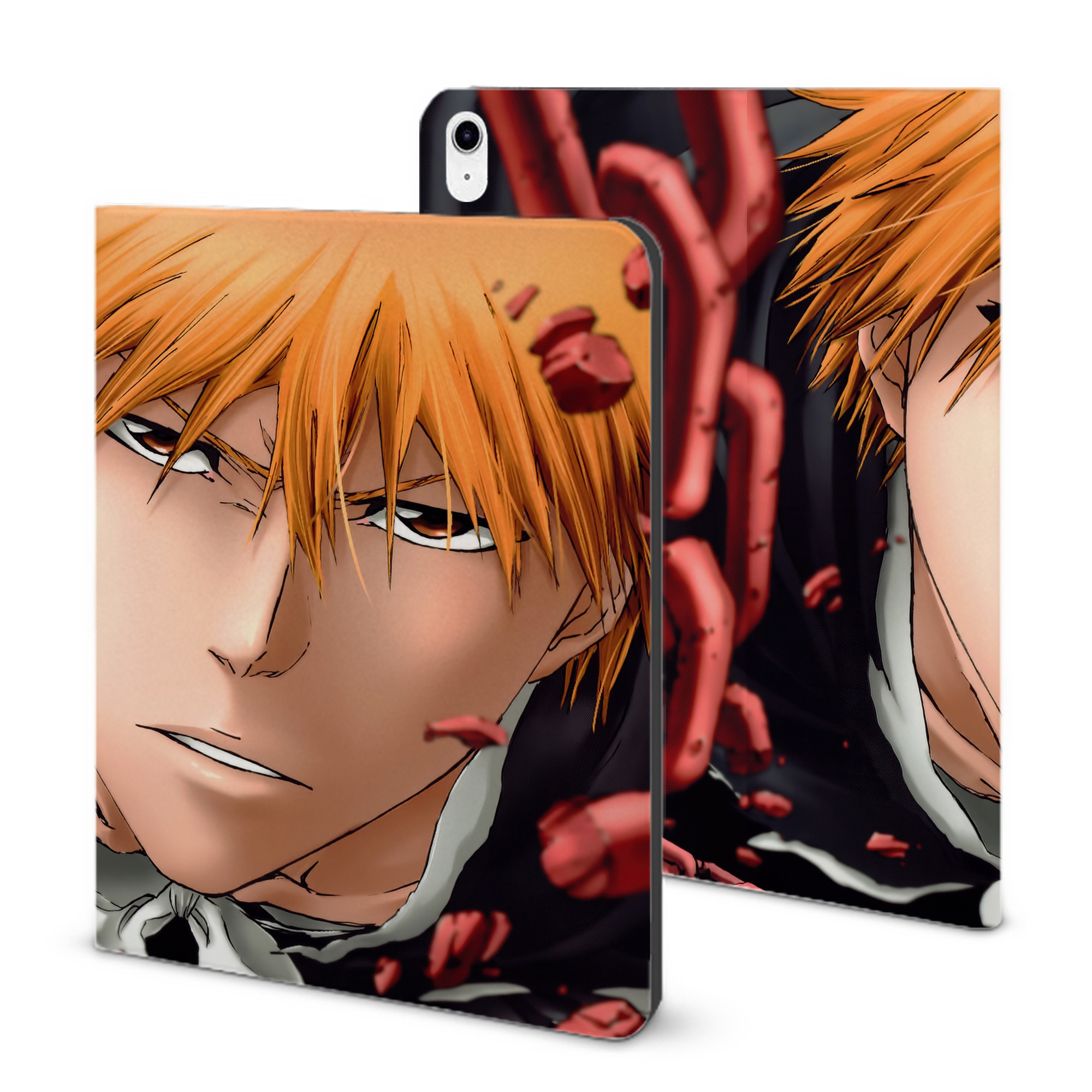 （画像用） ブリーチ BLEACH IPad ケース ブック型 PUレザー TPU 耐衝撃 軽量 薄型 ペン収納なし 全面保護 IPad 各モデル対応